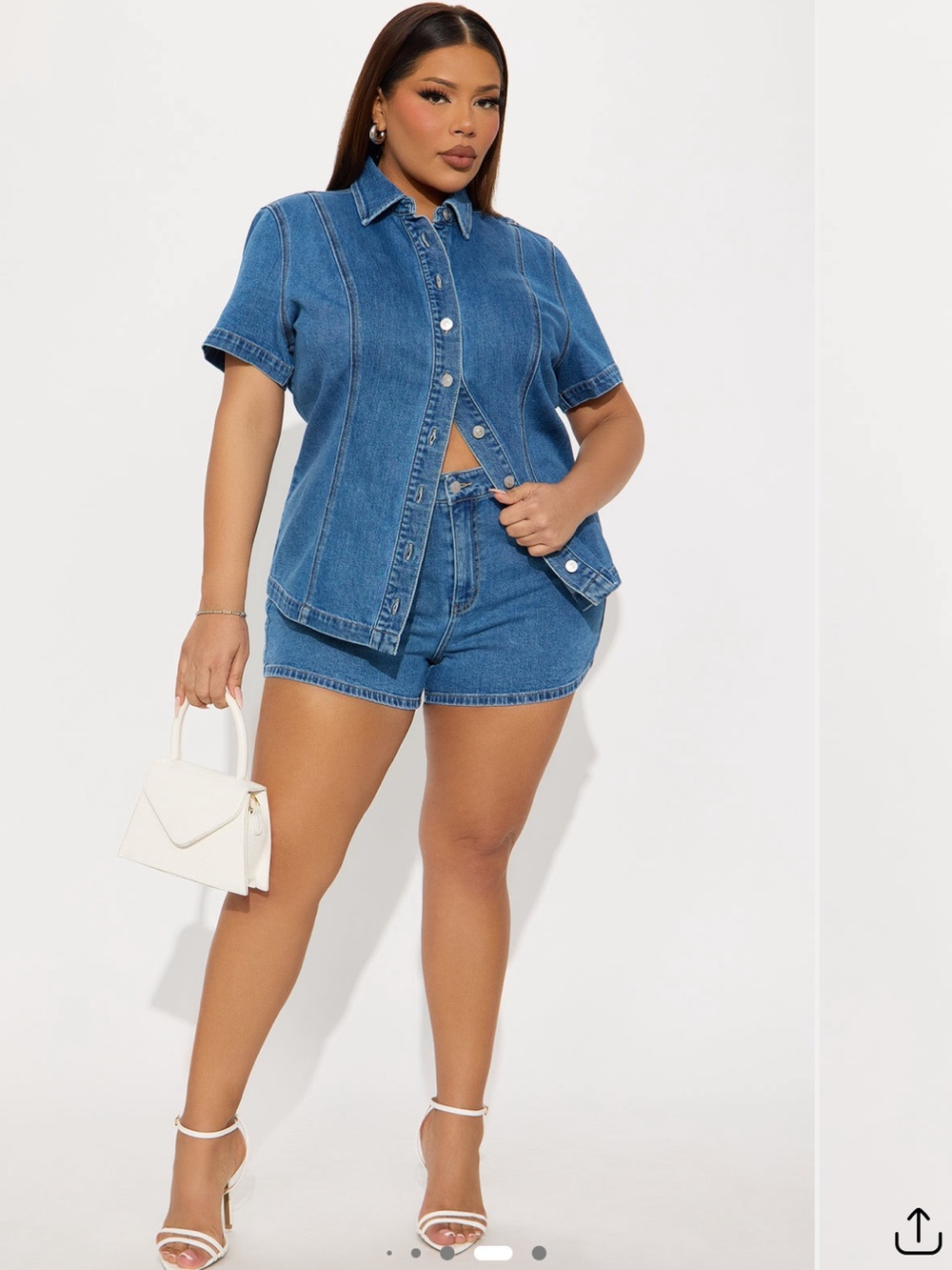 Fashion Nova Delilah Denim Jean Short Set